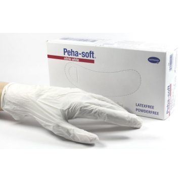   Peha-soft® nitrile púdermentes kesztyű (fehér vagy kék színű) - 100 db/doboz
