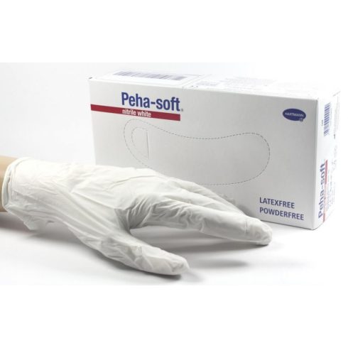 Peha-soft® nitrile púdermentes kesztyű (fehér vagy kék színű) - 100 db/doboz - "L" méret