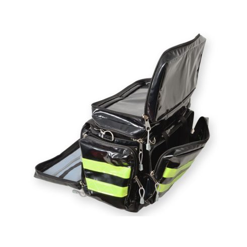 Sürgősségi / KÉSZENLÉTI táska PVC bevonattal - fekete - ÜRES