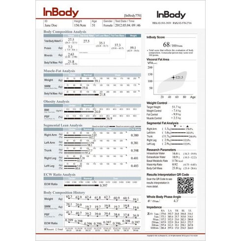 Leletpapír - InBody készülékekhez (500 db / csomag)